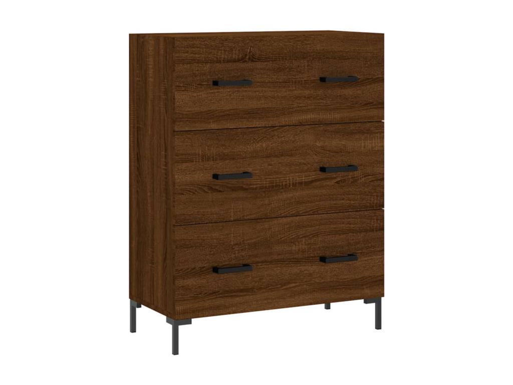 High sideboard, brown oak, 69.5x34x180 cm, engineered wood