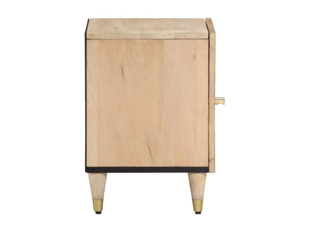 2-piece bedside tables, 40x33x46 cm, solid mango wood