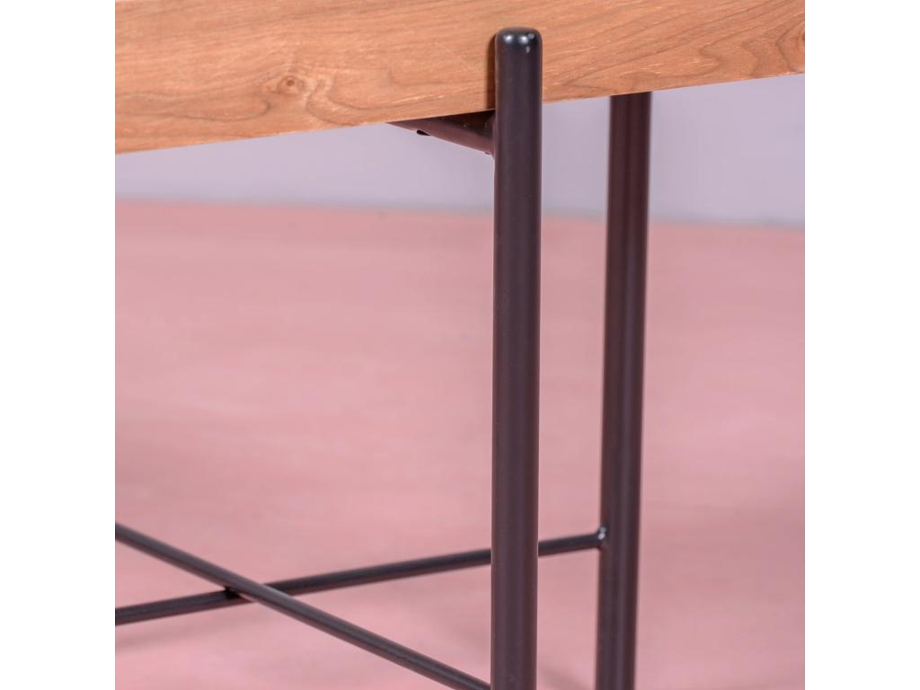 Set of side tables in natural ash wood - Earth - Black