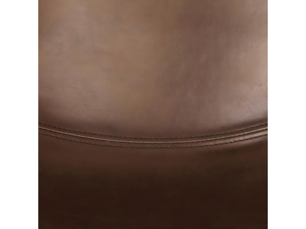 Set of 2 brown metal stools - length 104.50 x depth 50 x height 49 cm