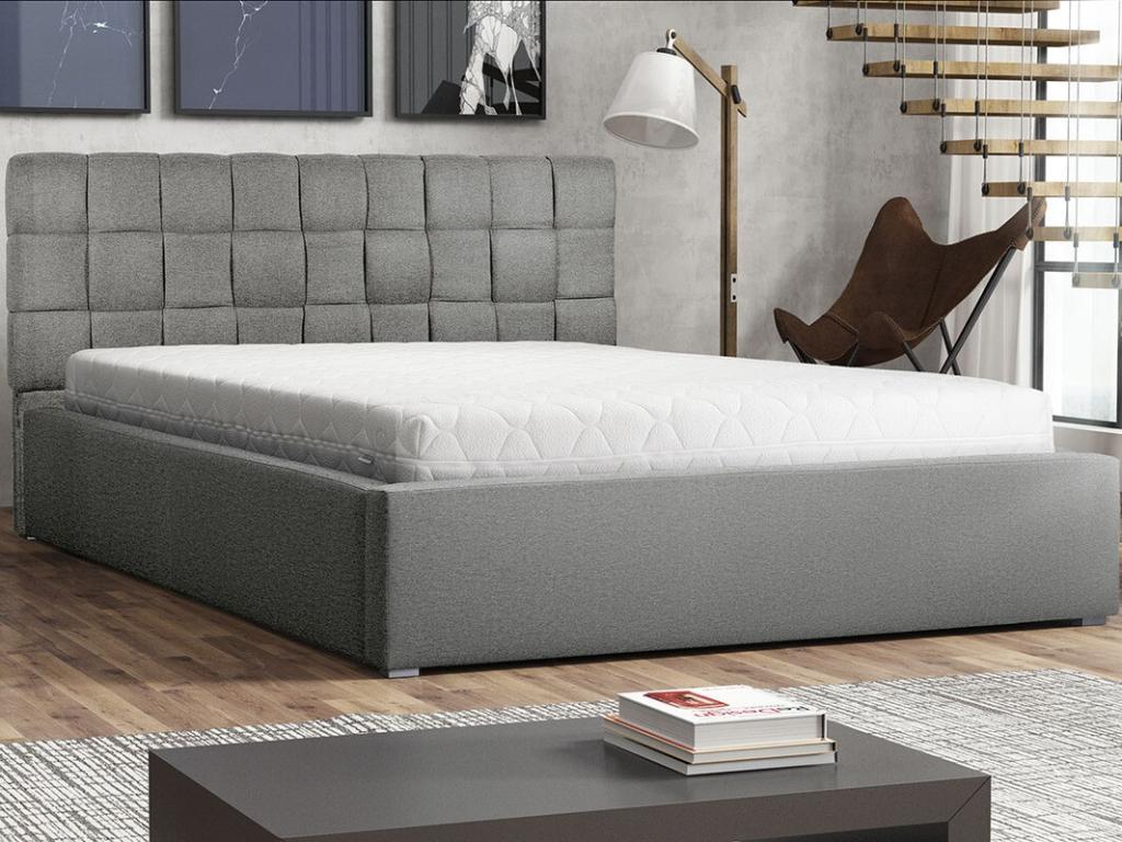 Vertchez 106 Unique Grey Bed 120x200 Upholstered Slatted Base 140x223x93cm