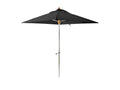 Vertchez Home - 200cm Aluminium and Black Canvas Parasol