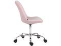 Office chair - Velvet / Chrome metal - Pink - Vertchez