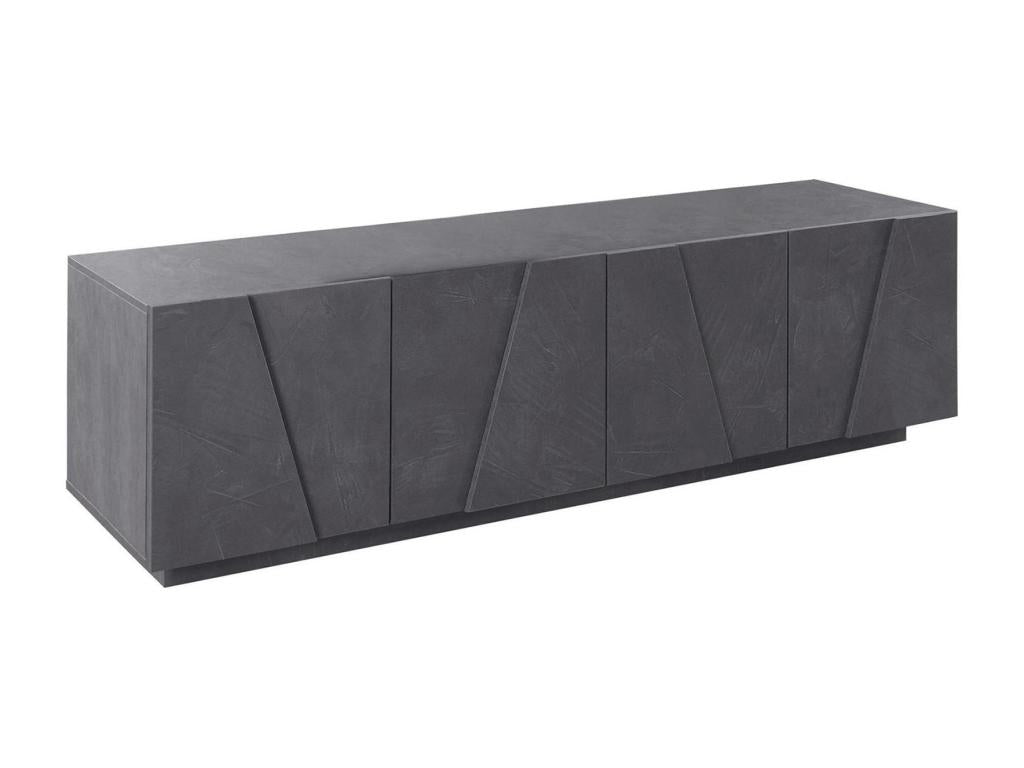 Vertchez TV Stand, Low Sideboard, TV Stand Base, Made in Italy, 162x44h46 cm, Slate Grey