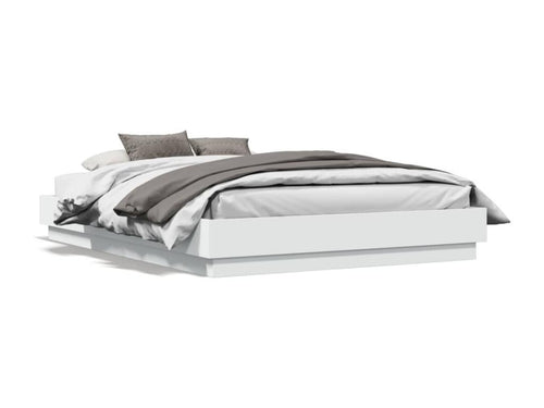 White bed frame 120x190 engineered wood