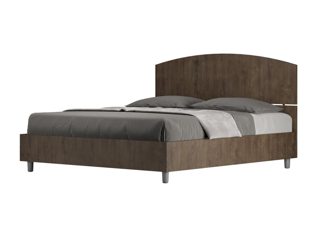 Bed with slatted base 160x190 walnut Vertchez