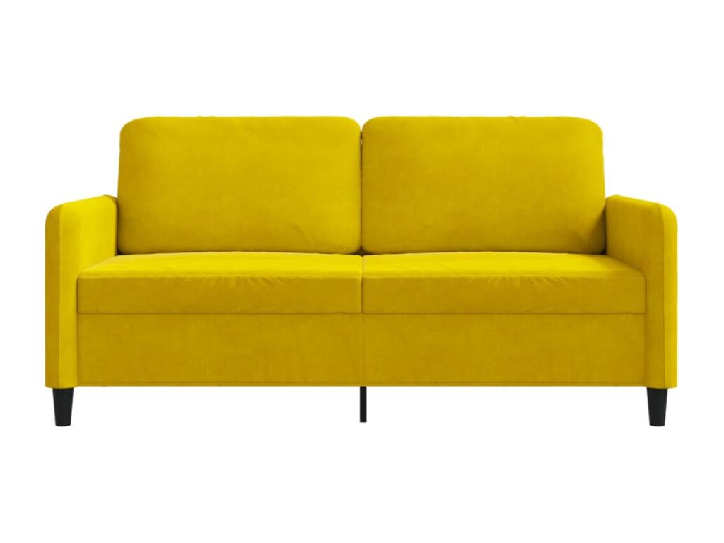2-seater sofa, yellow, 140 cm, velvet