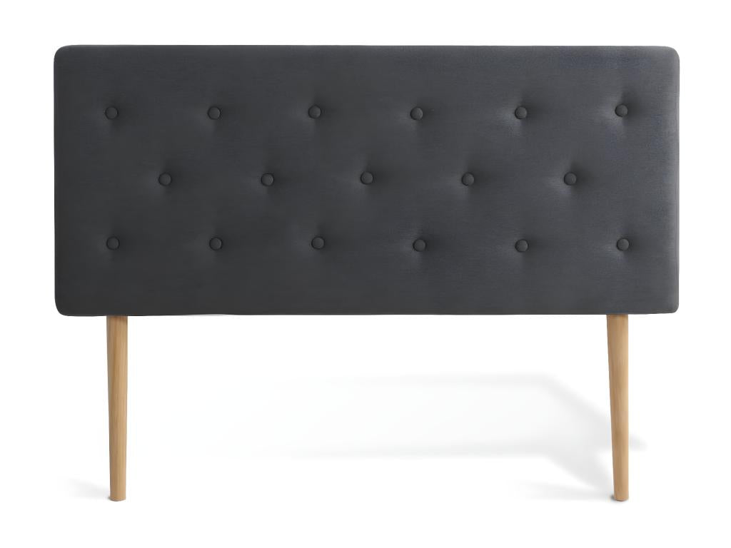 Meublita 140cm Upholstered Headboard, Dark Grey Fabric