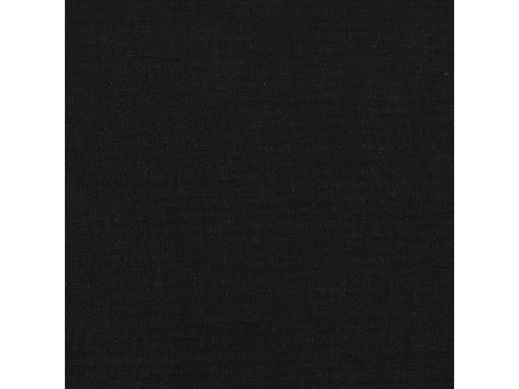 Headboard with wings, black, 203x16x118/128 cm, fabric