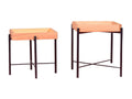 Set of side tables in natural ash wood - Earth - Black