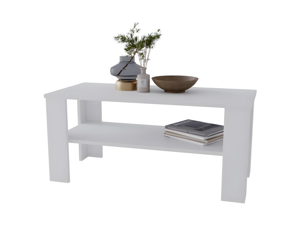 Vertchez 110 White Coffee Table