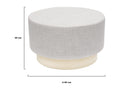 Light Grey Scandinavian Pouf 60cm
