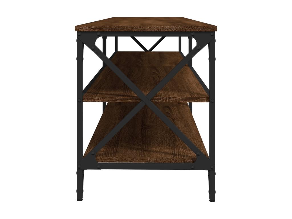 Brown oak TV stand, 160x40x50 cm, engineered wood