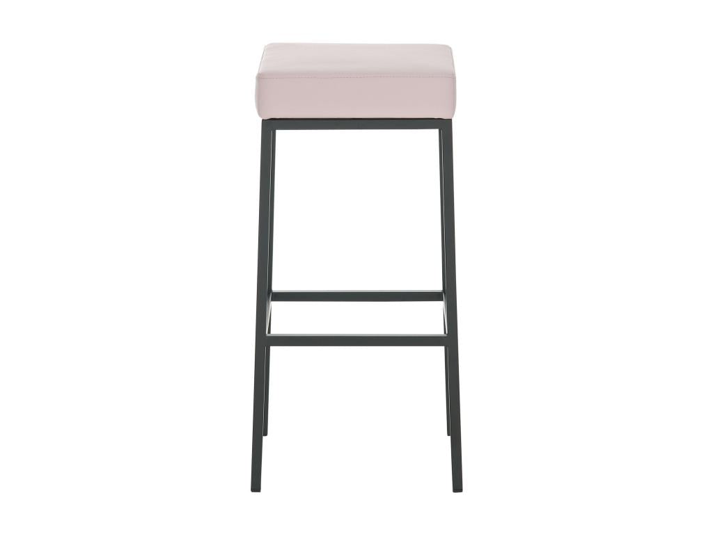Bar stool - Faux leather / Black - Pink - Vertchez 80