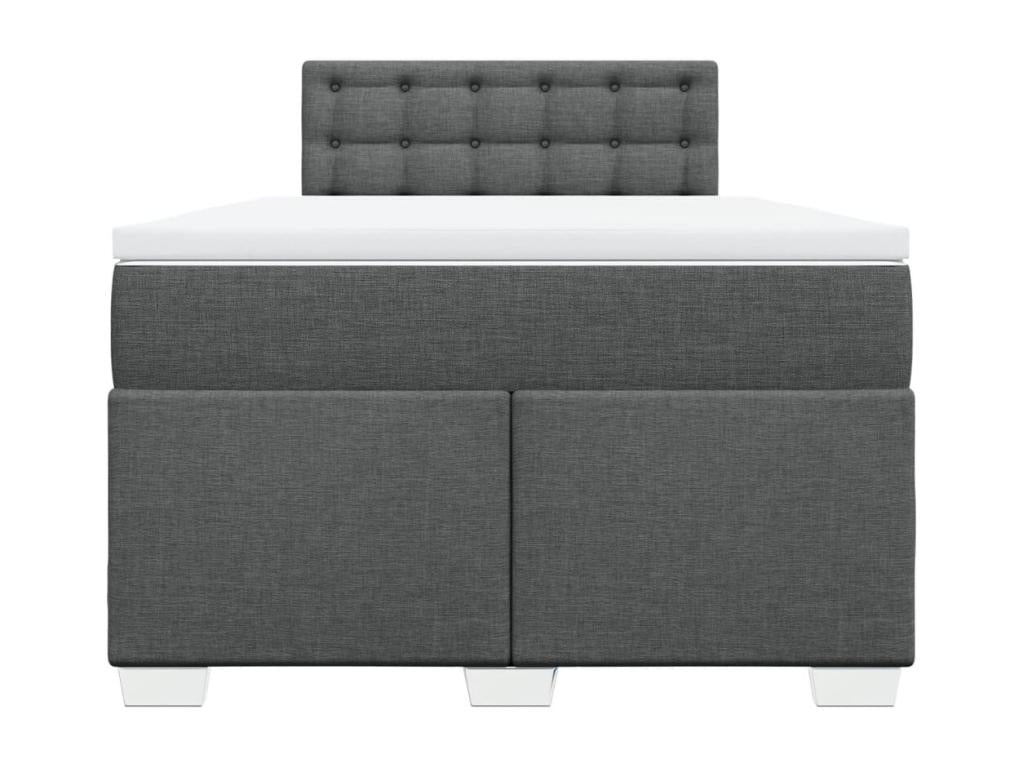 Bed base in Vertchez with dark grey mattress 120x190cm fabric