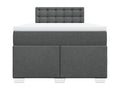 Bed base in Vertchez with dark grey mattress 120x190cm fabric