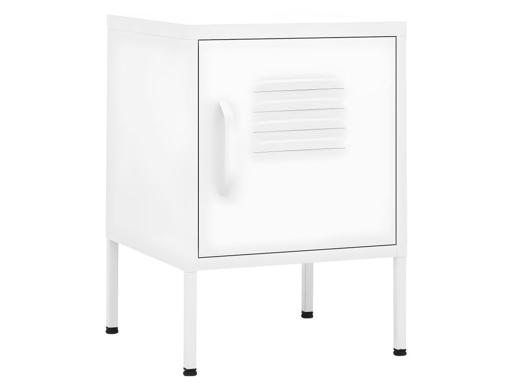 Bedside tables, 2 pcs, White, 35x35x51 cm, Steel