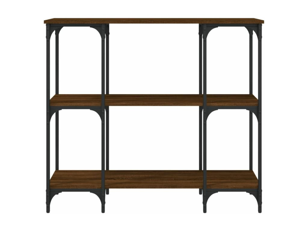 Brown oak console table, 102x35x90 cm, engineered wood