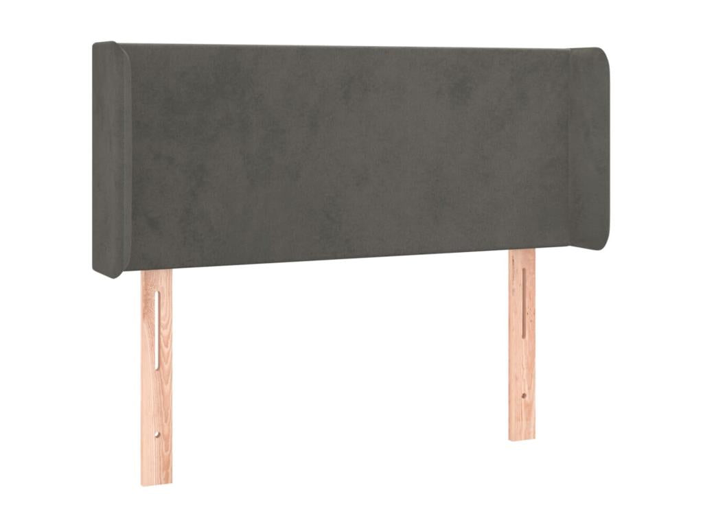 Dark Grey LED Headboard 103x16x78/88 cm Velvet