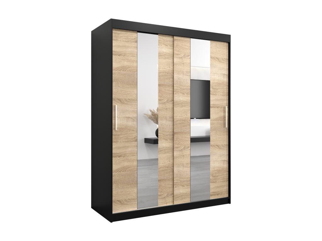 Vertchez Sliding Door Wardrobe 200/150/62 2 Doors Black/Vertchez