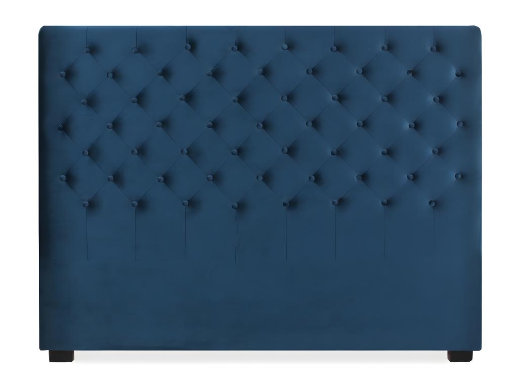 Meublita 160cm Upholstered Headboard in Dark Blue Velvet