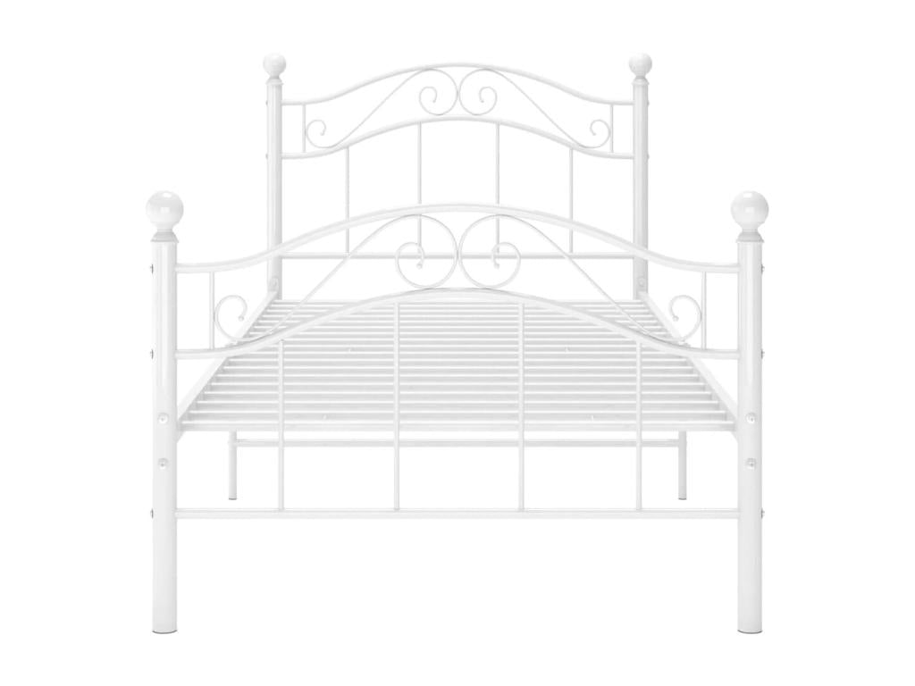 White Metal Bed Frame 100x200 cm