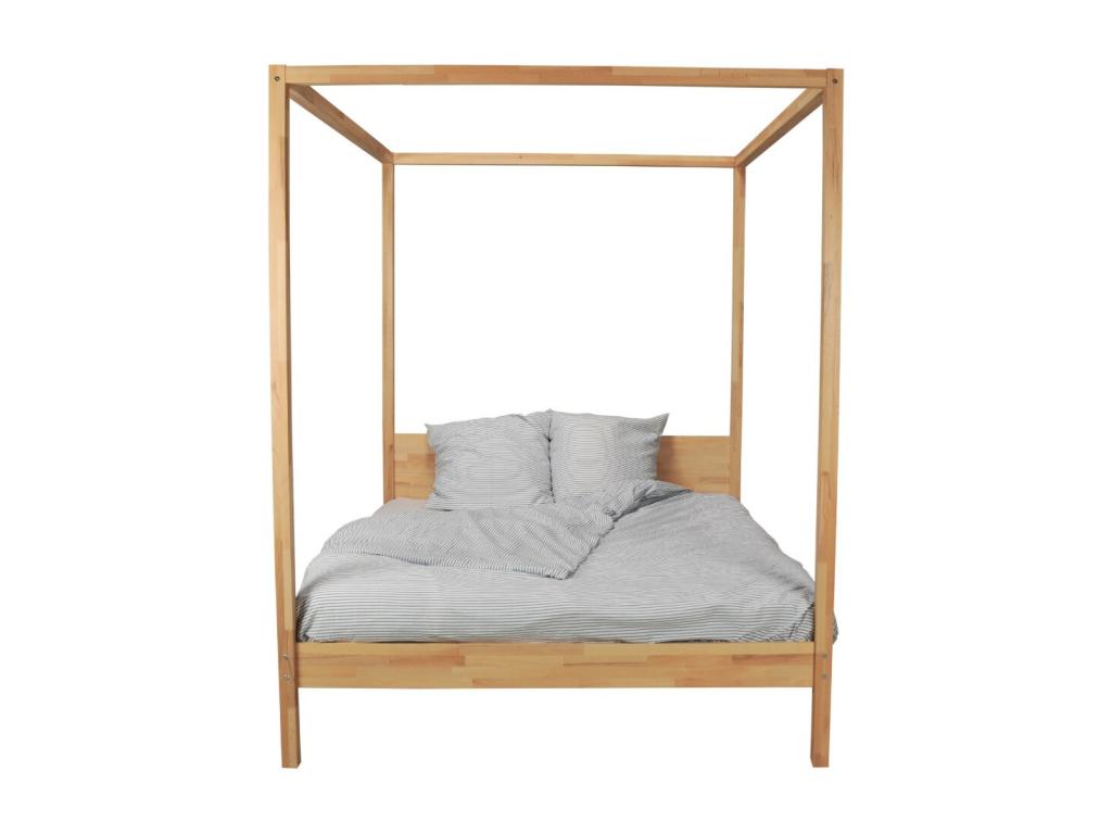 ROMANCE FOURTH-COVERED DOUBLE BED 160x200 / SOLID OILED BEECH