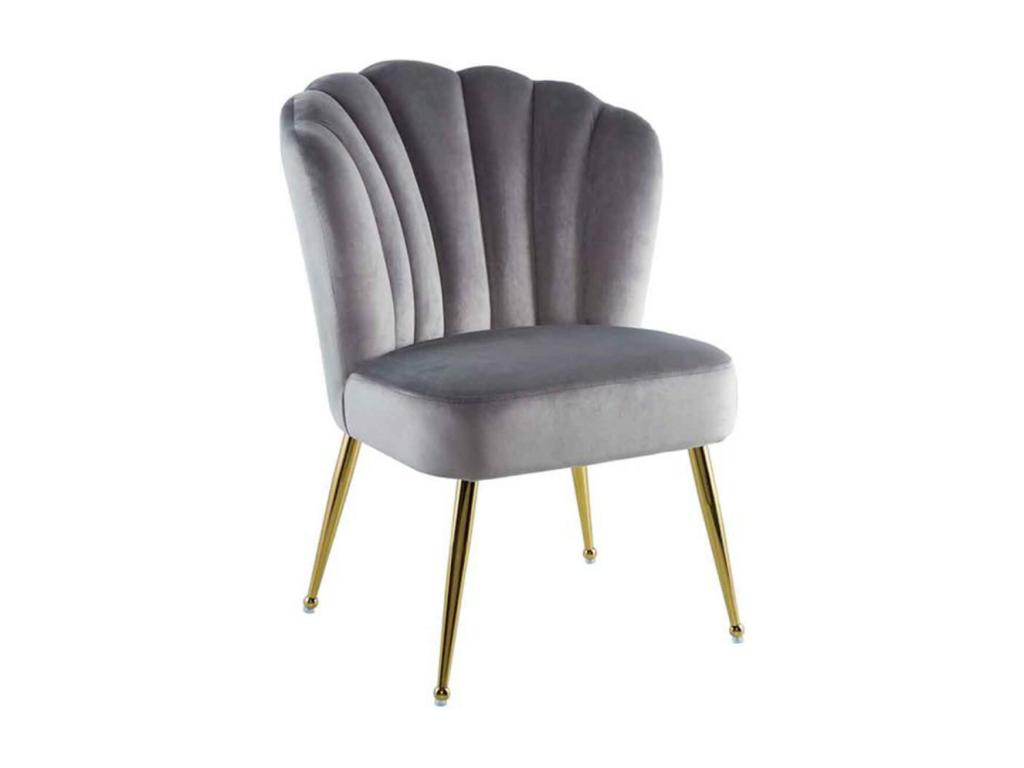 Green Velvet Designer Chair 87cm Grey