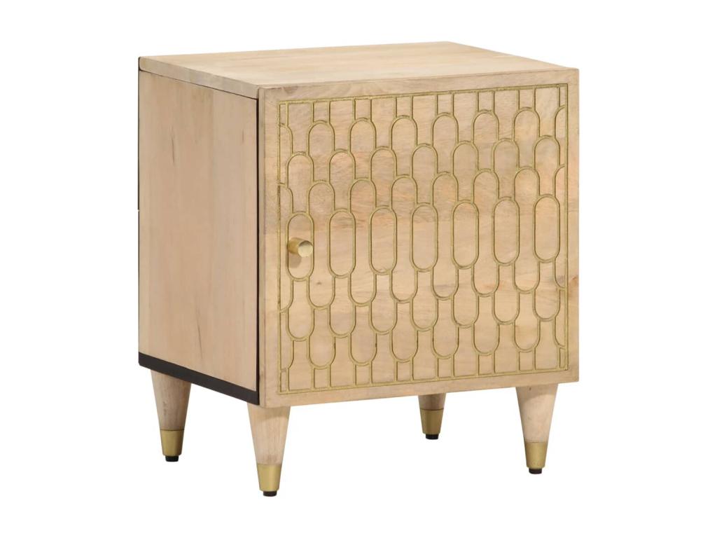 2-piece bedside tables, 40x33x46 cm, solid mango wood