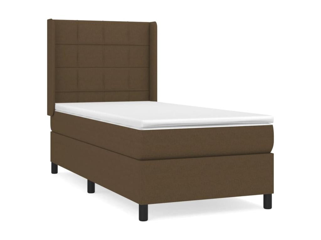 Bed base in Vertchez with dark brown mattress 90x200