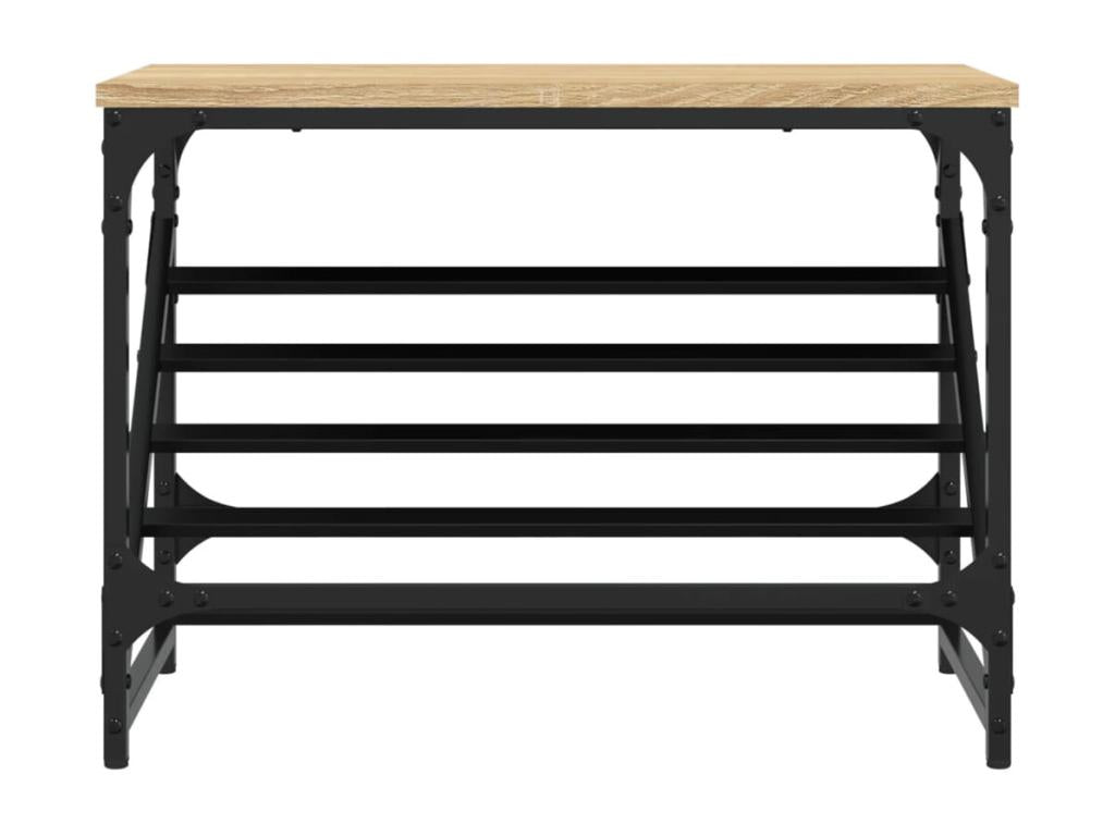 Green oak shoe rack, 60x30x45 cm, engineered wood