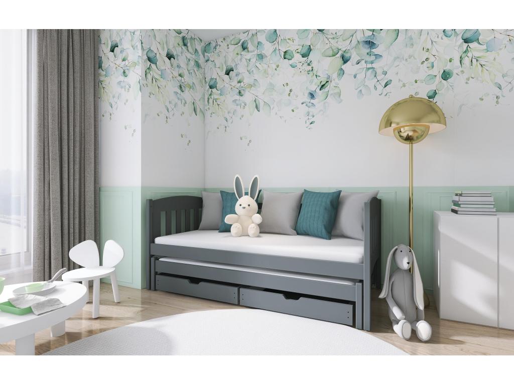 Vertchez KSB014 80x190 cm Graphite Children's Bed