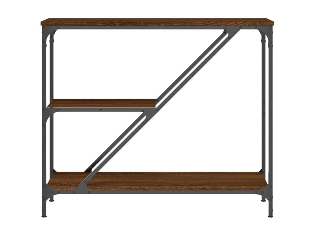 Console table in brown oak, 88.5x30x75 cm, engineered wood