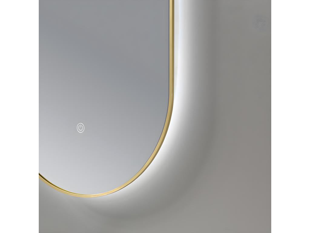 Vertchez - 80cm single sink bathroom vanity unit in white Corian with LED mirror