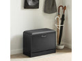 Shoe Cabinet Bench with 1 Drop-Down Door and Cushion, Entryway Furniture, Storage Chest Fsr16-sch