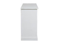 2-Door 4-Drawer Sideboard Base Cabinet, White MDF - Meublita Island Meublita