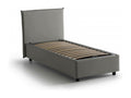 Vertchez Single Bed Storage Bed with Fabric Upholstery Made in Italy Front Opening Suitable for 90x200 cm Mattress Grey