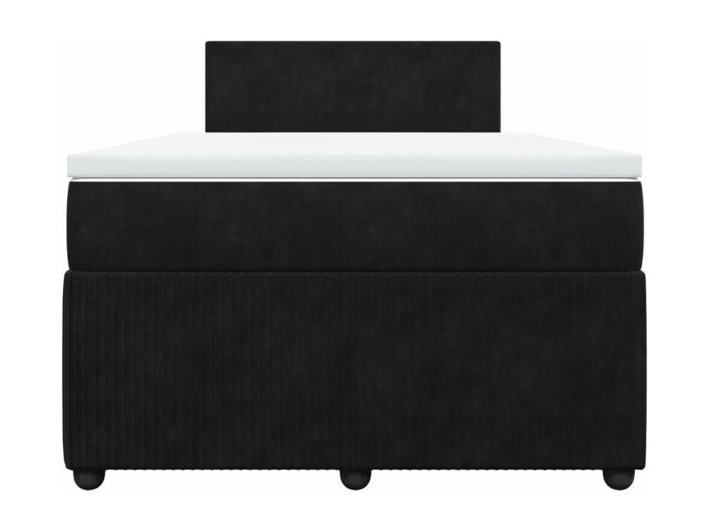 Vertchez bed base with black velvet mattress 120x200 cm