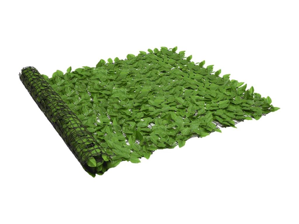 Balcony screen with green leaves 500x150 cm