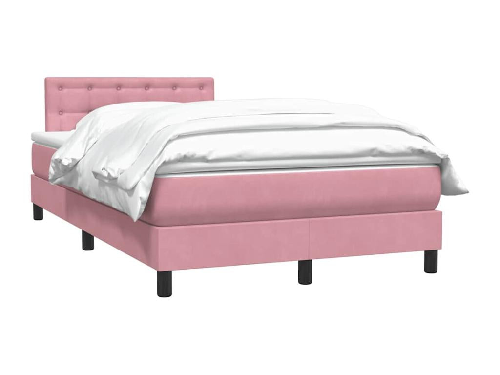 Meublita bed base with pink velvet mattress 120x220 cm