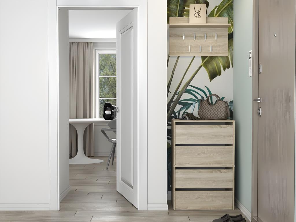 Meublita - Modular shoe cabinet - Dimensions 60x36x88cm - 4 drop-down doors