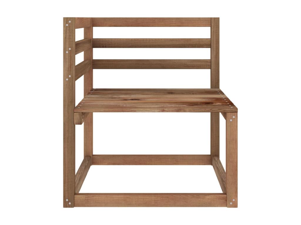 Pinewood 2-seater garden pallet sofa and cream-white cushion