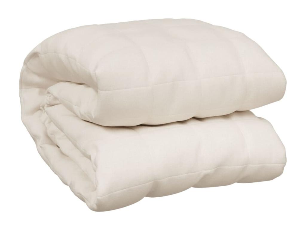 Weighted blanket, light cream, 200x230 cm, 13 kg, fabric