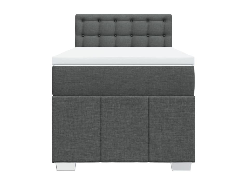 Bed base in Vertchez with dark grey mattress 100x200cm Fabric