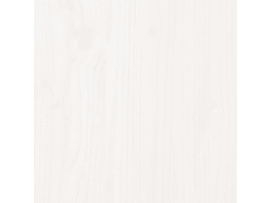 White bed frame, solid pine wood, 160x200 cm