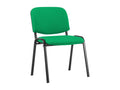 Conference chair - Fabric / Matte black metal - Green - Vertchez