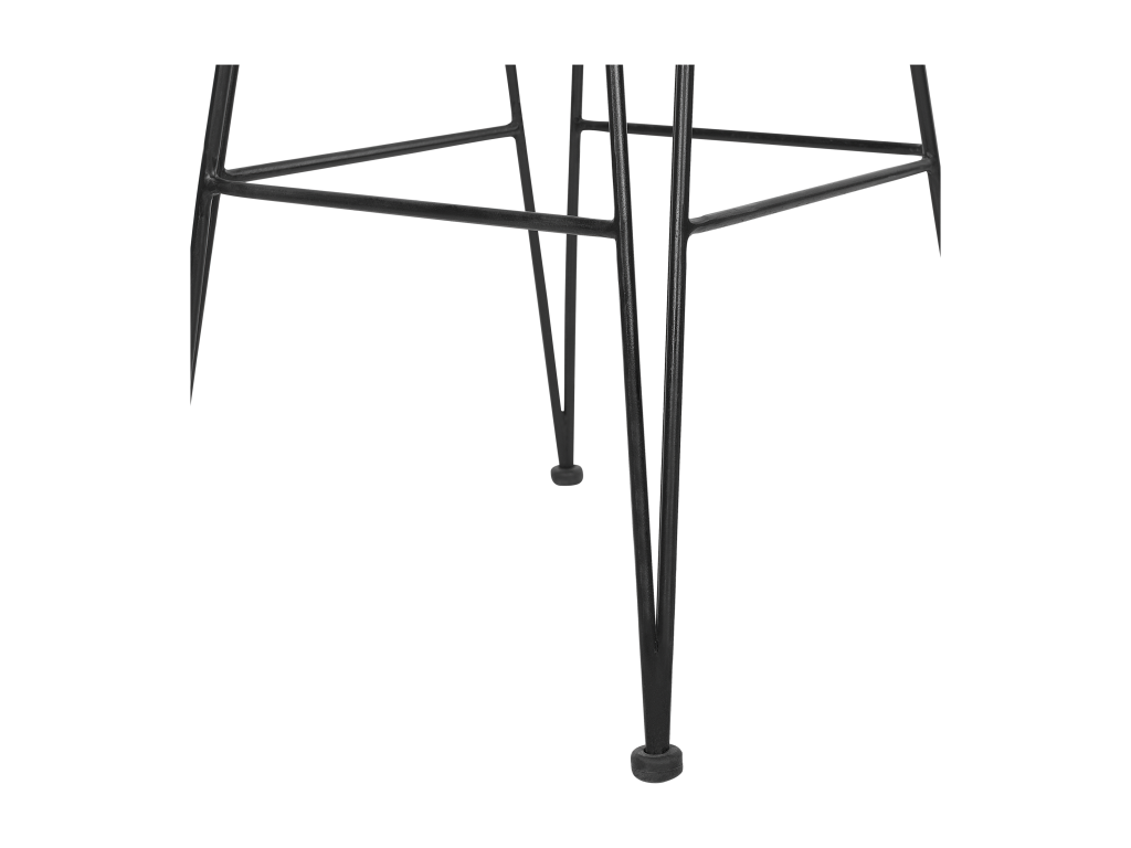 Set of 2 CASSITA Black Rattan Bar Stools