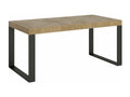 Vertchez Extendable Dining Table - Brown - 4-Leg Base - 5 Slim Extension Leaves - Extends from 160 to 420cm