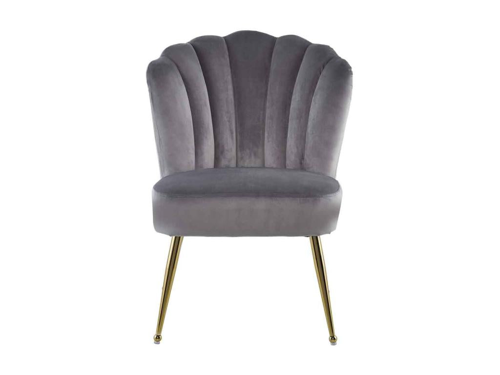 Green Velvet Designer Chair 87cm Grey