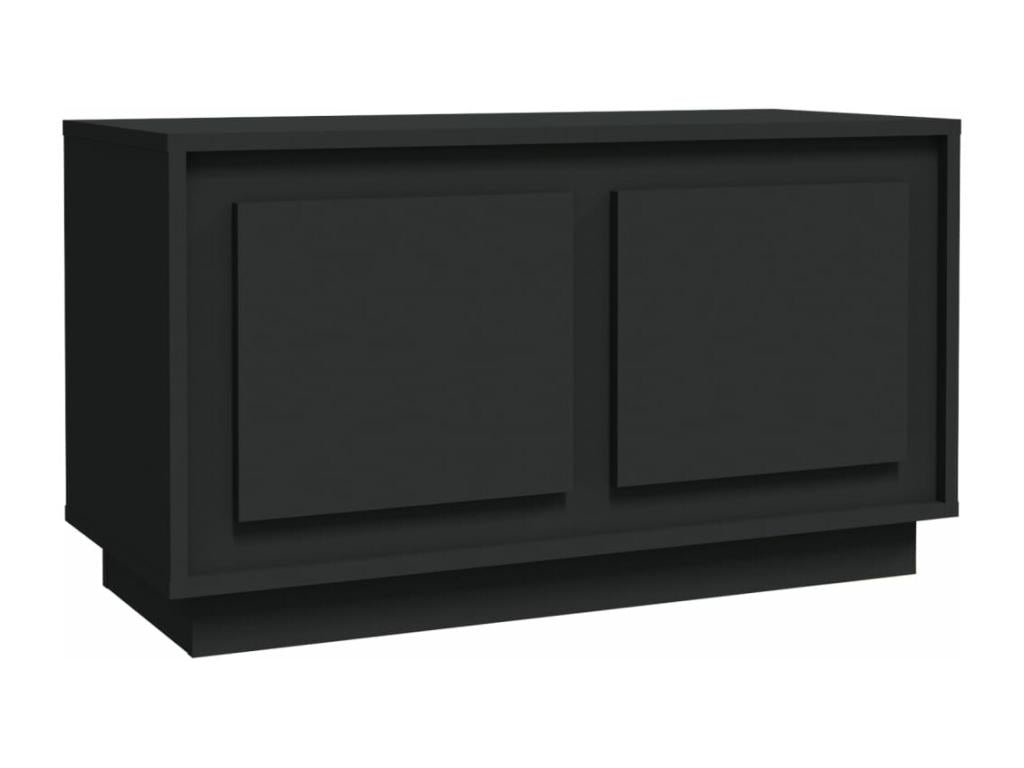 Black TV stand 80x35x45 cm engineered wood